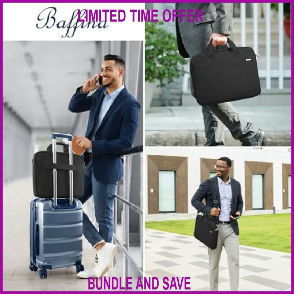 Waterproof Laptop Messenger Bag 17.3 Inch Padded Compartment Shoulder Briefcase